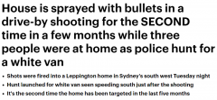 悉尼西南区发生枪击事件！同一民宅5个月2次受袭，疑与帮派暴力有关...