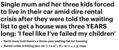 澳洲租房危机有多严重？有些人带着3个孩子住在车里，有些人可能住在街上......（视频/照片）