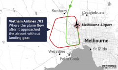 越南航空波音787在降落墨尔本前一分钟仍未放下