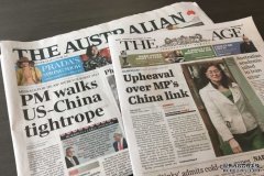 澳洲媒体去年对中国的报道飙升 主要是香港和美