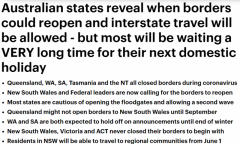 澳洲各地何时重开边境，恢复州内旅行？新州已