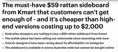 仅售$59！Kmart“网红”餐具柜令全澳疯狂，顾客都