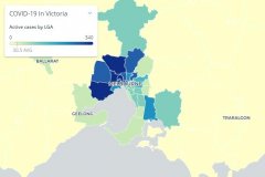 今日墨尔本活跃病例分布！10个区超百例，全州感