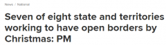 澳洲7地或在12月互开边境，入境航班数量有望上