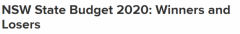 新州2020-21年预算案公布，你是赢家还是输家？（