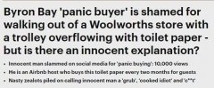 澳男买一购物车厕纸被骂，知情者说出原因后，
