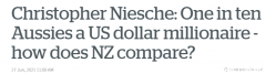 每十个澳州人中就有一个是百万富翁，新西兰如