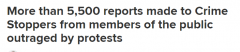 新州警方吁民众举报示威者，已收到5500多条线索