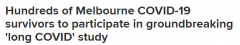 澳洲展开“新冠长期症状”研究！有患者康复一