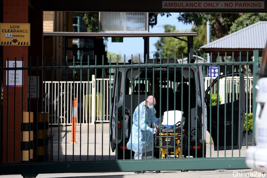 Ambulance outside aged care home