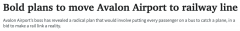 维州Avalon机场有望通过铁路线直达！本月，维州