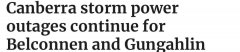 ACT部分地区将继续停电，预计周四修复！气象局