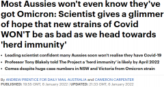 专家：澳洲将走向“群体免疫”，大多数人无法