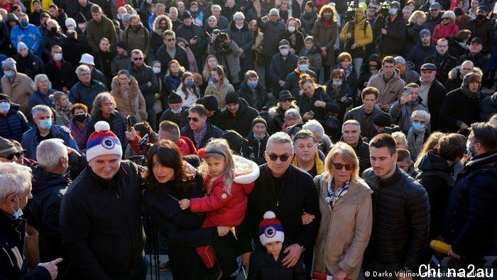 Serbien Belgrad | Proteste wegen Novak Djokovic