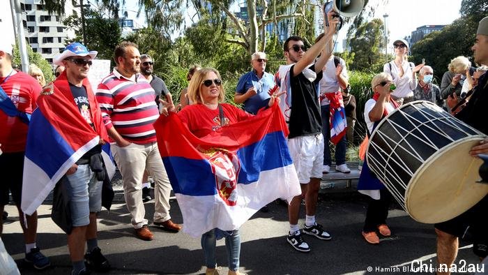 Australien Melbourne | Proteste wegen Novak Djokovic