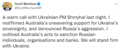 莫里森与乌克兰总理通话，推特上批评如潮！网