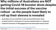 澳洲加强针推广遇冷，数百万人仍未接种，原因