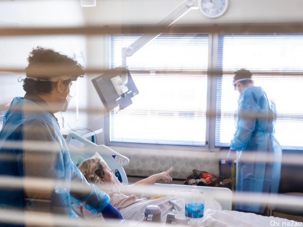 A photo of the existing Covid-19 ward at Mater Hospital Brisbane.