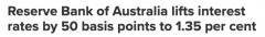 澳联储又双叒加息！现金利率上调0.5%至1.35%，澳洲利率究竟能高到什么水平？