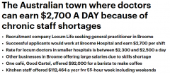 日薪高达$2700！澳洲这里的工资高到离谱，打工人快看过来（组图）