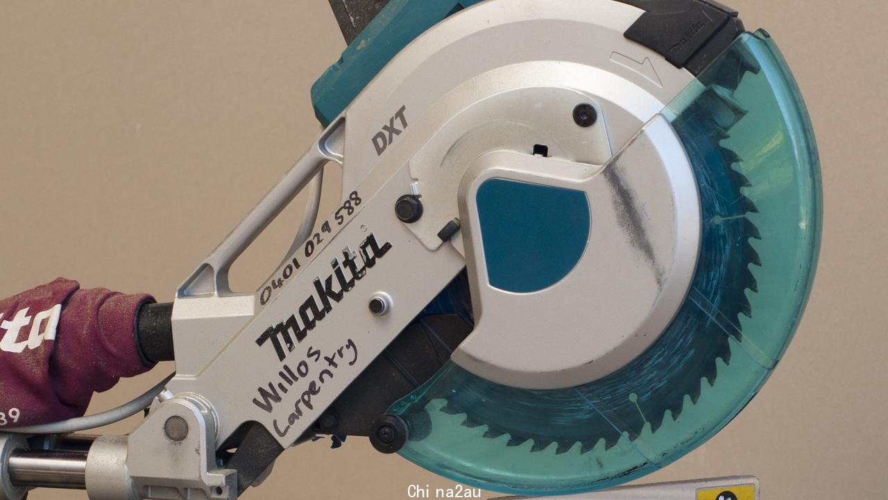 The student was using a Makita compound saw to make coasters when the horror incident occurred.