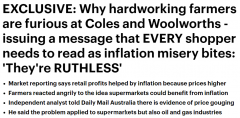 Coles和Woolies被指哄抬物价，农民不满：他们就是宰人（组图）