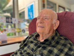 在世最年长澳洲人Frank Mawer庆祝其110岁生日