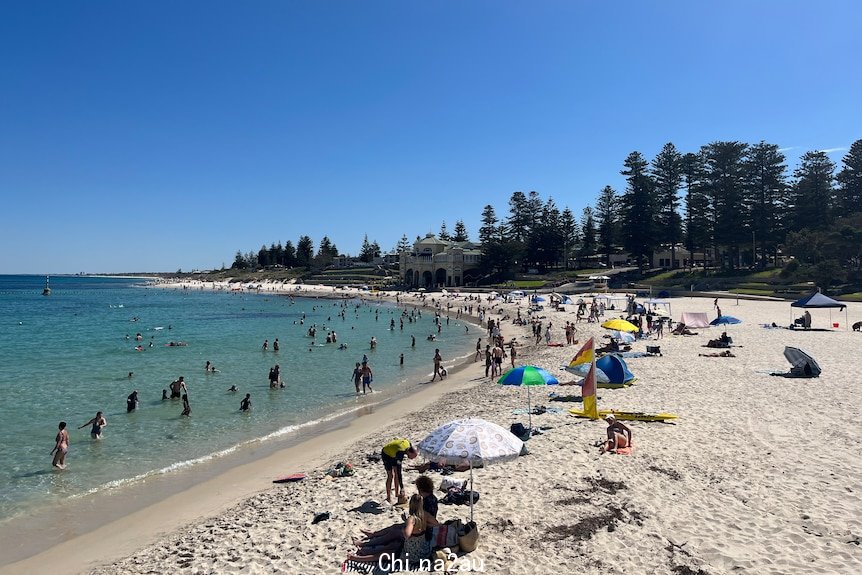 People on Cottesloe Beach