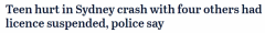 最新！18岁少年在悉尼华人区危险驾驶酿惨烈车祸，事发时驾照已被吊销（组图）