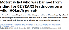 惊呆！澳男被禁骑至2082年，竟然还超速狂飙（组图）