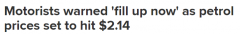 “别等周末再加油”！澳洲汽油即将上涨，悉墨等地或涨至$2.14/升（组图）