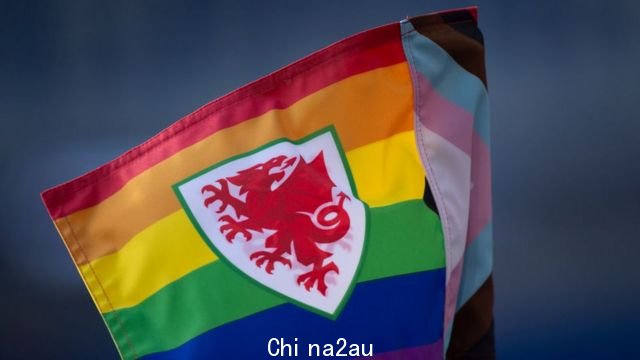 Welsh football flag supporting LGBT fans and players