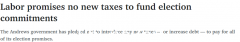 维州工党承诺履行竞选承诺，不开征新税，不增加净债务（图）