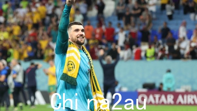 Socceroos 队长 Mathew Ryan 是阿诺德的坚定支持者。图片：Alex Grimm/Getty Images