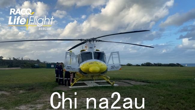 男孩在袭击后被空运到赫维湾医院。图片：Life Flight