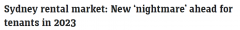 租户面临新挑战！悉尼待售出租房屋锐减，2023年市场或更趋紧（图）
