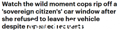 澳洲女子无证驾驶拒绝提供个人资料，警方强行拆窗拘捕（视频/图）