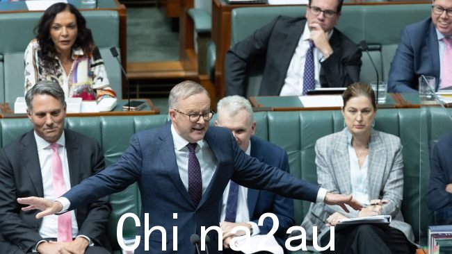 Anthony Albanese 周三在众议院提问时间发表讲话。图片：NCA NewsWire / Gary Ramage