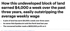 澳洲男人“心血来潮”买下一块地，闲置3年赚62万！惊呆了……（组图）