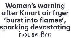 太危险！昆州女子家中Kmart空气炸锅突然起火，屋子被烧成黑色……（组图）