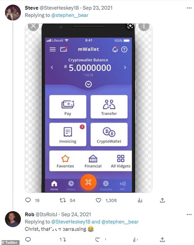 尴尬:然而,他的 Twitter 追随者很快指出随附的屏幕截图是一张已在其他地方使用过的库存图片