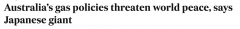 日本能源巨头不满澳“退出”LNG贸易 CEO：会影响世界和平（图）
