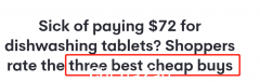 30 件仅售 4.5 美元！澳洲超市性价比最高的三款洗碗片现已开售（组图）