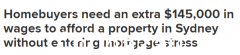 澳洲买房更难！堪培拉薪资水平难敌经济压力 买房需多赚7.8万元（图）