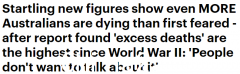 “稀有的”！澳死亡率创历史新高 批评人士呼吁政府调查原因