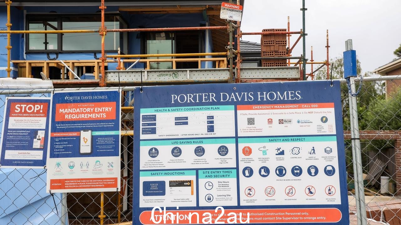 大型房屋建筑商 Porter Davis 已经破产，维多利亚州和昆士兰州 1700 多处房产的工作立即停止。