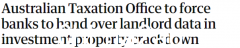 检查投资物业！ ATO将强制银行交出房东数据 170万人受影响（图）