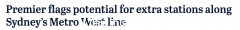 悉尼地铁西线规划有变？选址选址“失手”华人区，引发争议。工党或增设车站(图)