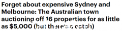 澳洲小镇16场房产拍卖！地块起价为 5,000 美元，房屋可能低至 30,000 美元（照片）