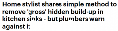 澳洲一位女士分享她的水槽清洁秘诀，引发热议！有人说“不要这样做”（视频/照片）